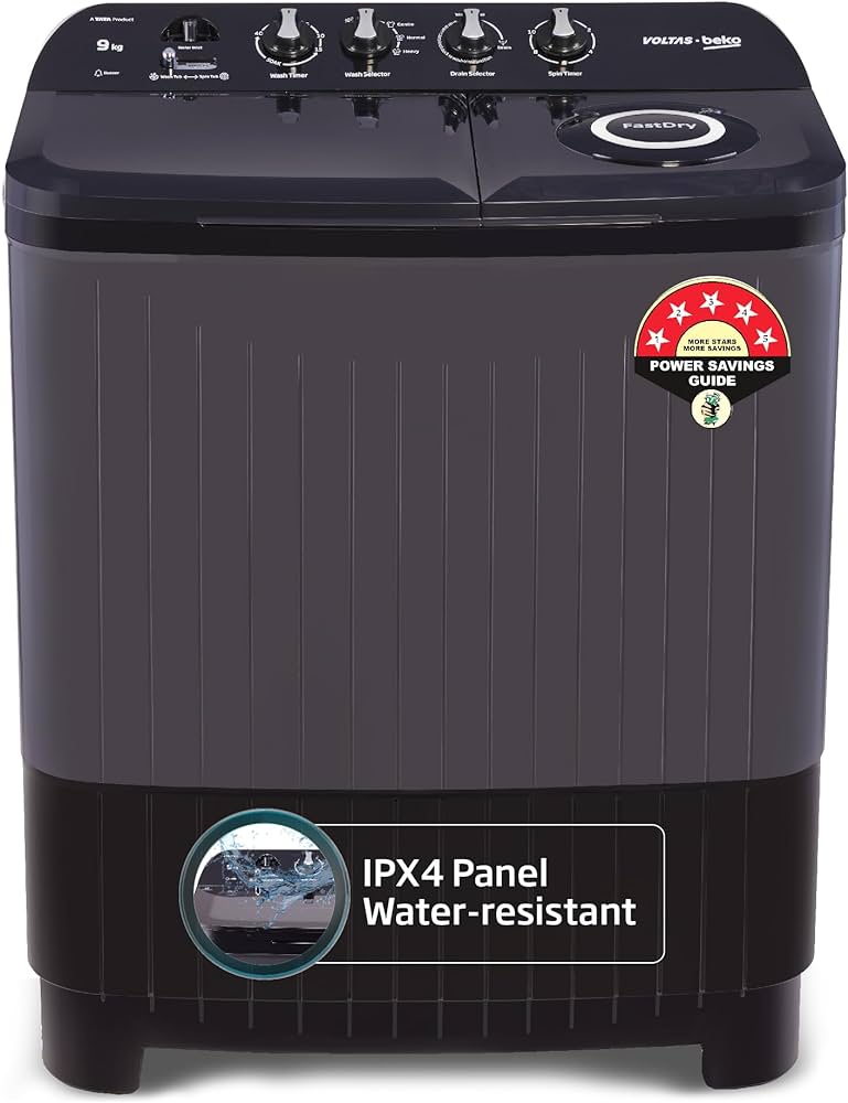 Voltas beko- Voltas Beko, A Tata Product 9 kg 5 Star Semi-Automatic Twin Tub Top Load  
